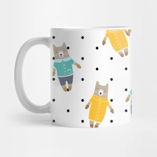 Cute pair of happy bears Mug